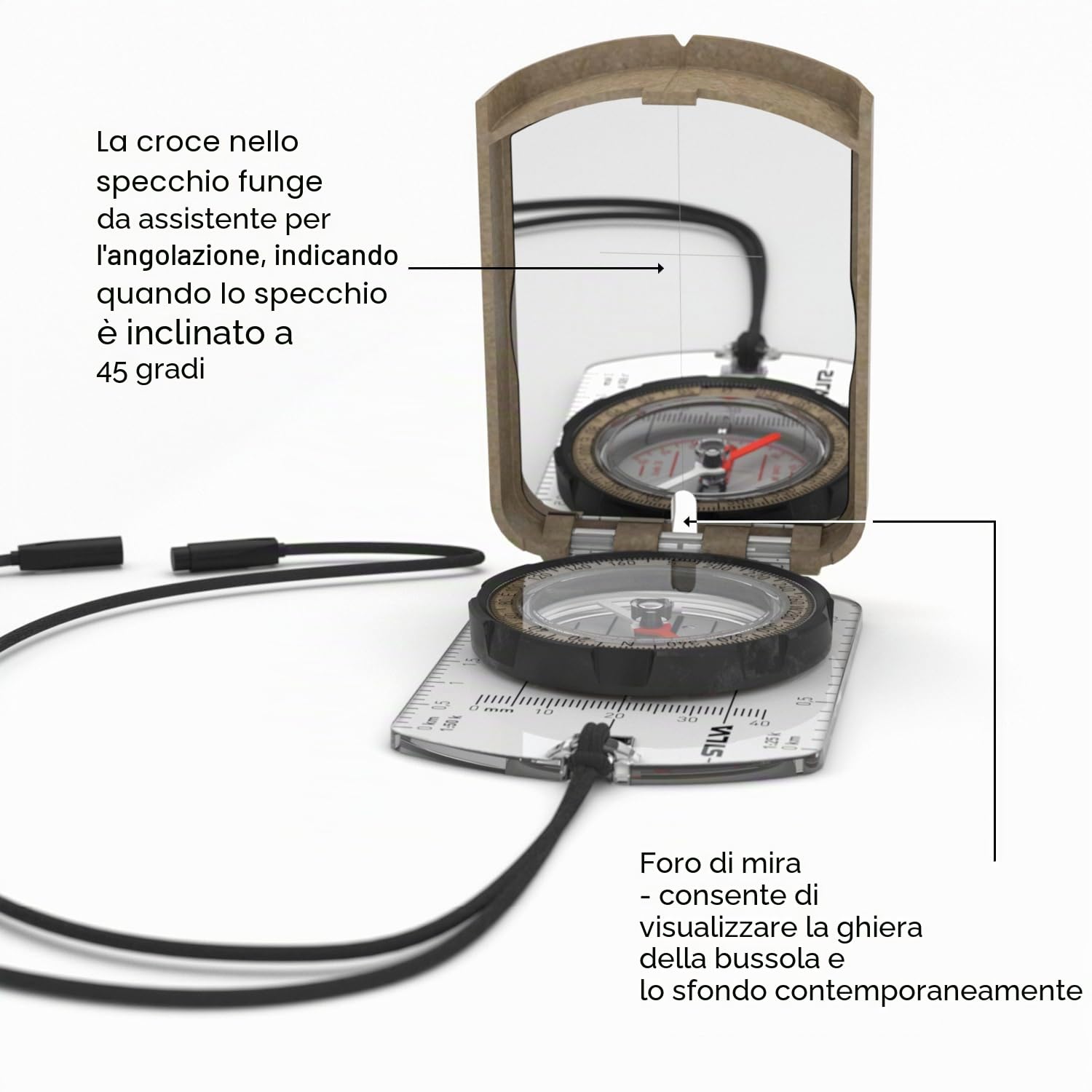 Silva Bussole Base Trasparente con Specchio Terra Ranger S bussola (MN) SILVA Unisex Adulti