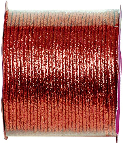 Ribbon Writer Red Metallic Paper Cove Wire 2Mm X 20 Metre Roll
