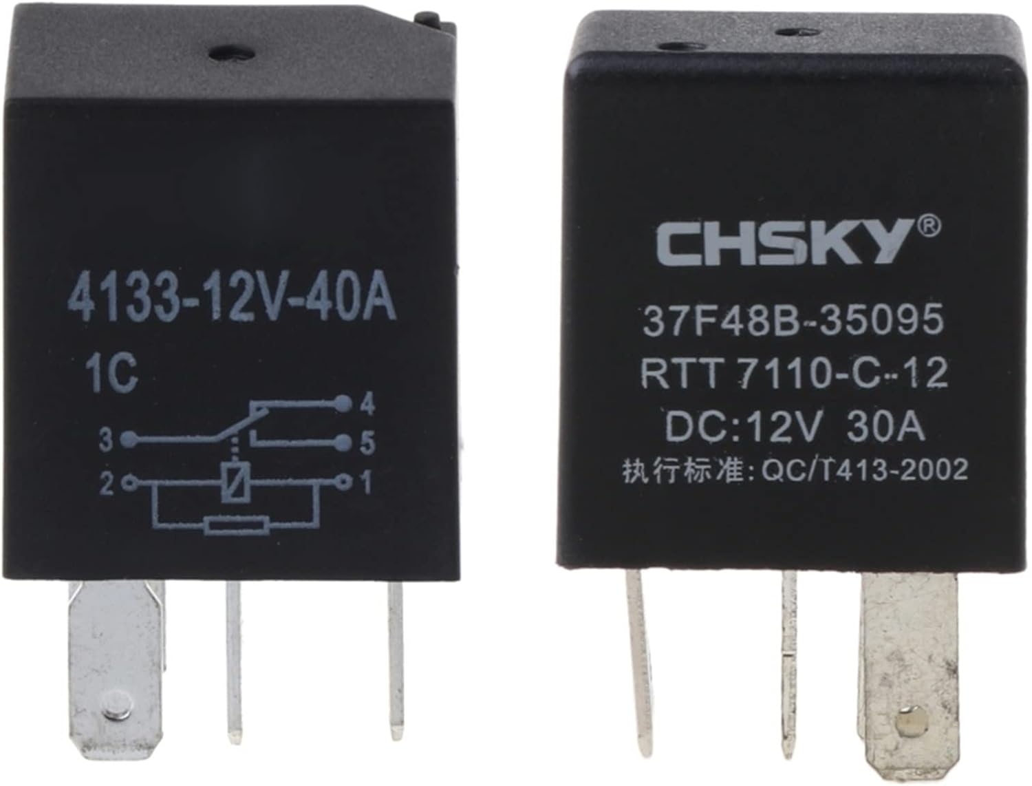 Automotive 12V 40A or 30A 5 Pin Relay Long Life Time Delay Automotive Relays for Car #0604