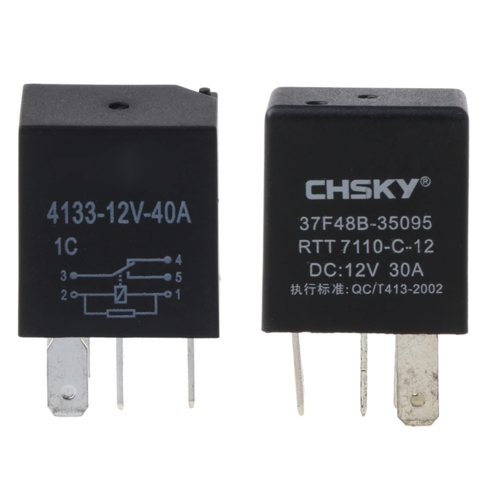 Relé automotriz 12V 40A de 5 pines con retardo de tiempo #0604 7