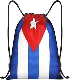 Cuba Flag Drawstring Bag Casual String Daypack for Women Men Sport Gym Yoga Travel Backpack
