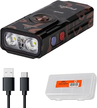 مصباح يدوي Fenix E06R 700 Lumen 3 في 1 EDC Keychain، قابل لإعادة الشحن عبر USB-C، يتضمن ضوء الأشعة فوق البنفسجية ومنظم الكتابة على الجدران