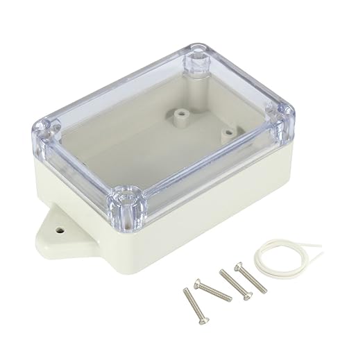 Vista 17 de Caja de conexiones de plástico ABS impermeable a prueba de polvo, recinto universal para proyectos eléctricos con cubierta transparente