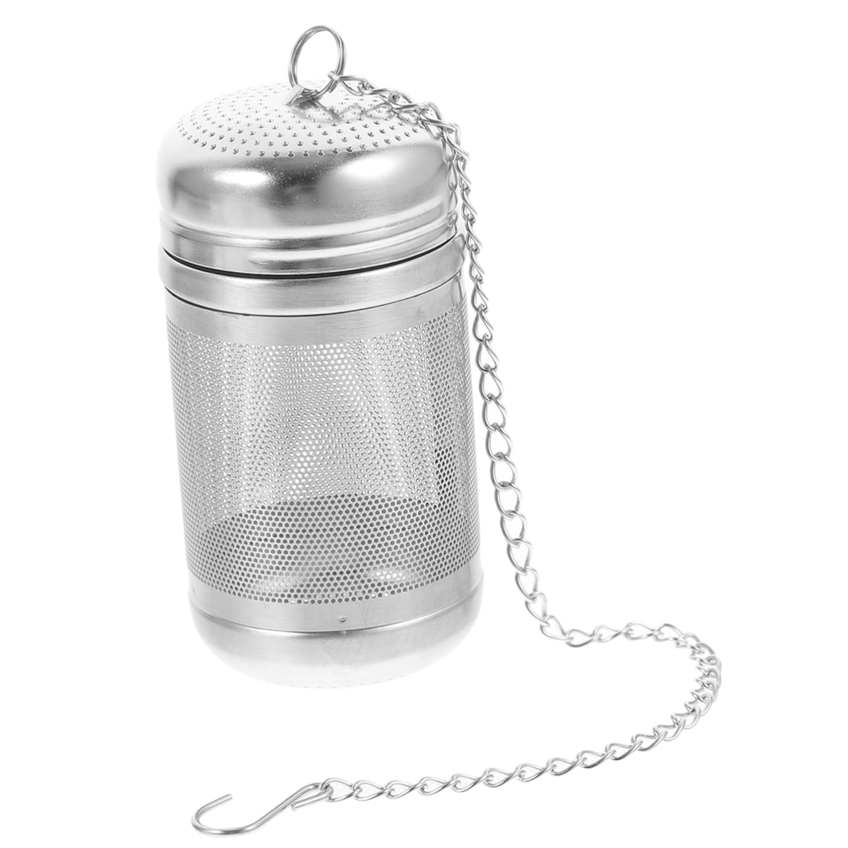VALICLUD Stainless Steel Spice Ball Infuser Portable Mesh Seasoning Bag for Tea Soup and Brine Reusable Cooking Filter with Long Chain Hook and Design