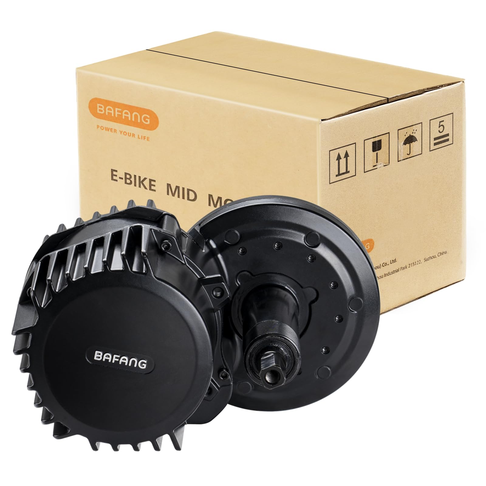 BAFANG48V 1000W Mid Drive Motor, UART Version BBS01B BBS02B BBSHD DIY Electric Bike Conversion for 68mm Bottom Bracket(Only Single Motor, No Other Accessories)