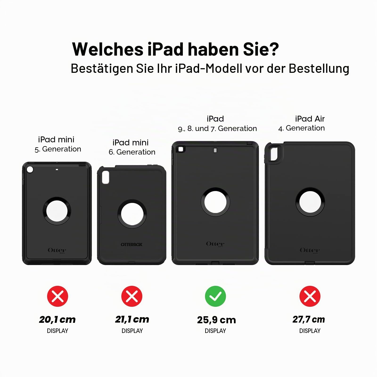 OtterBox Unlimited Folio Hülle für iPad 10.2 Zoll (9. 8. 7. Gen), Grau | Für iPad 10,2 Zoll (2021/2020/2019), mit Ständer und integriertem Displayschutz, stoßfest, ohne Retail Package
