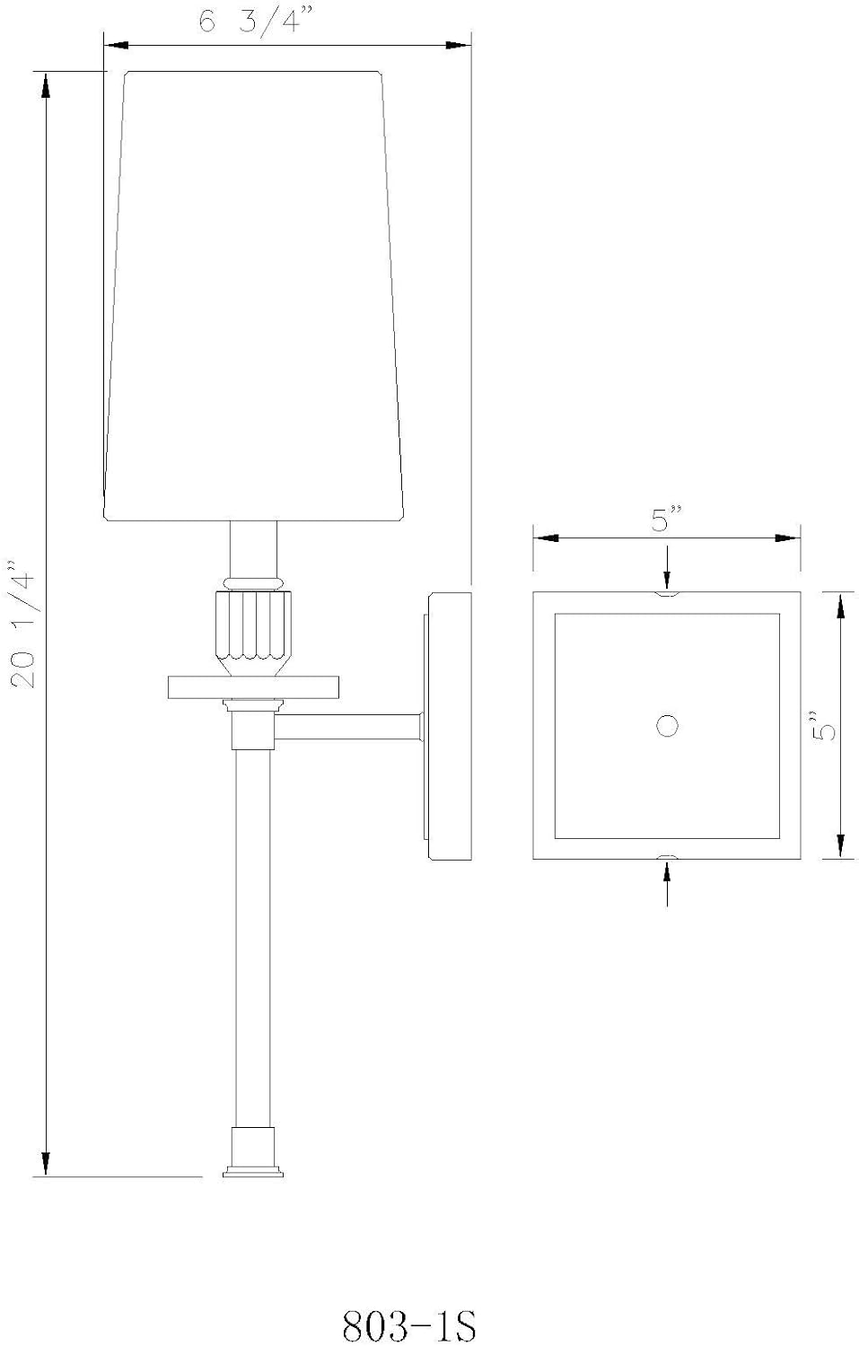 Z-Lite 1 Light Wall Sconce 803-1S-RB