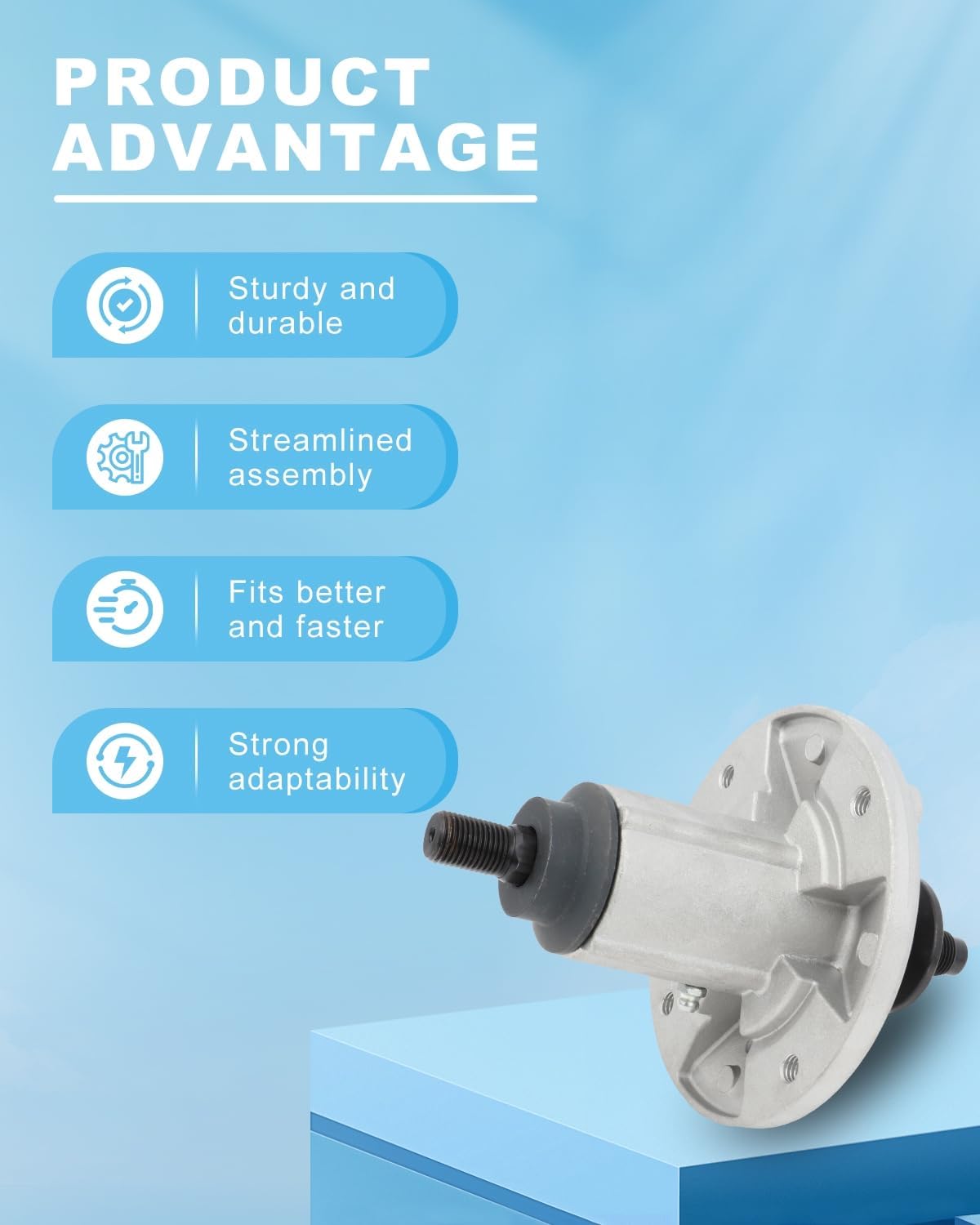 ACEBRI GY20454 Spindle for John Deere Mower Spindle Assembly LA135 LA115 LA125 LA145 LA105 LA130 D140 D130 D105 D110 L110 X110 42" 48" Lawn Mower GY20962 GY21098 GY20867 Spindle Assembly