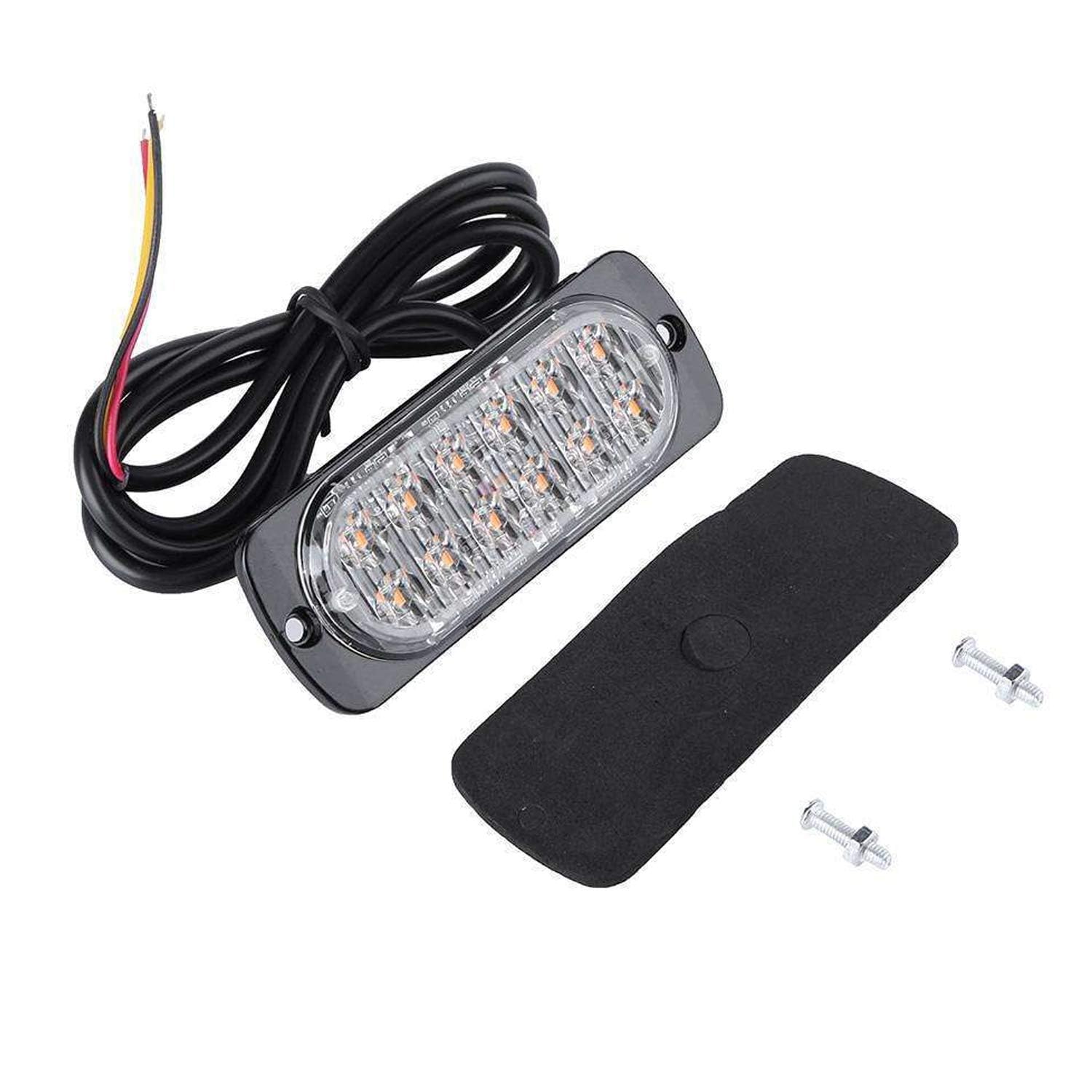 auvstar Ampoule LED Stroboscopique Voiture 12-24V, Jaune, 4pcs | Orange Lumineux, Feux éclairage Remorque, Clignotant Strobe Lights, Balise Clignotante de Sécurité, Pour Voiture Utilitaire