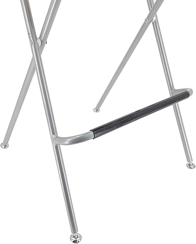 Miniatura 8 de FixtureDisplays Silla alta plegable Taburete de bar Silla plegable de metal de madera Dos paquetes 11036-NF