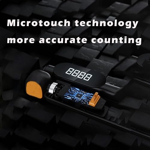 Miniatura 8 de Cuerda de saltar inalámbrica con contador, cuerda de saltar sin cuerda de longitud ajustable para mujeres con pantalla LCD, conteo, millas,