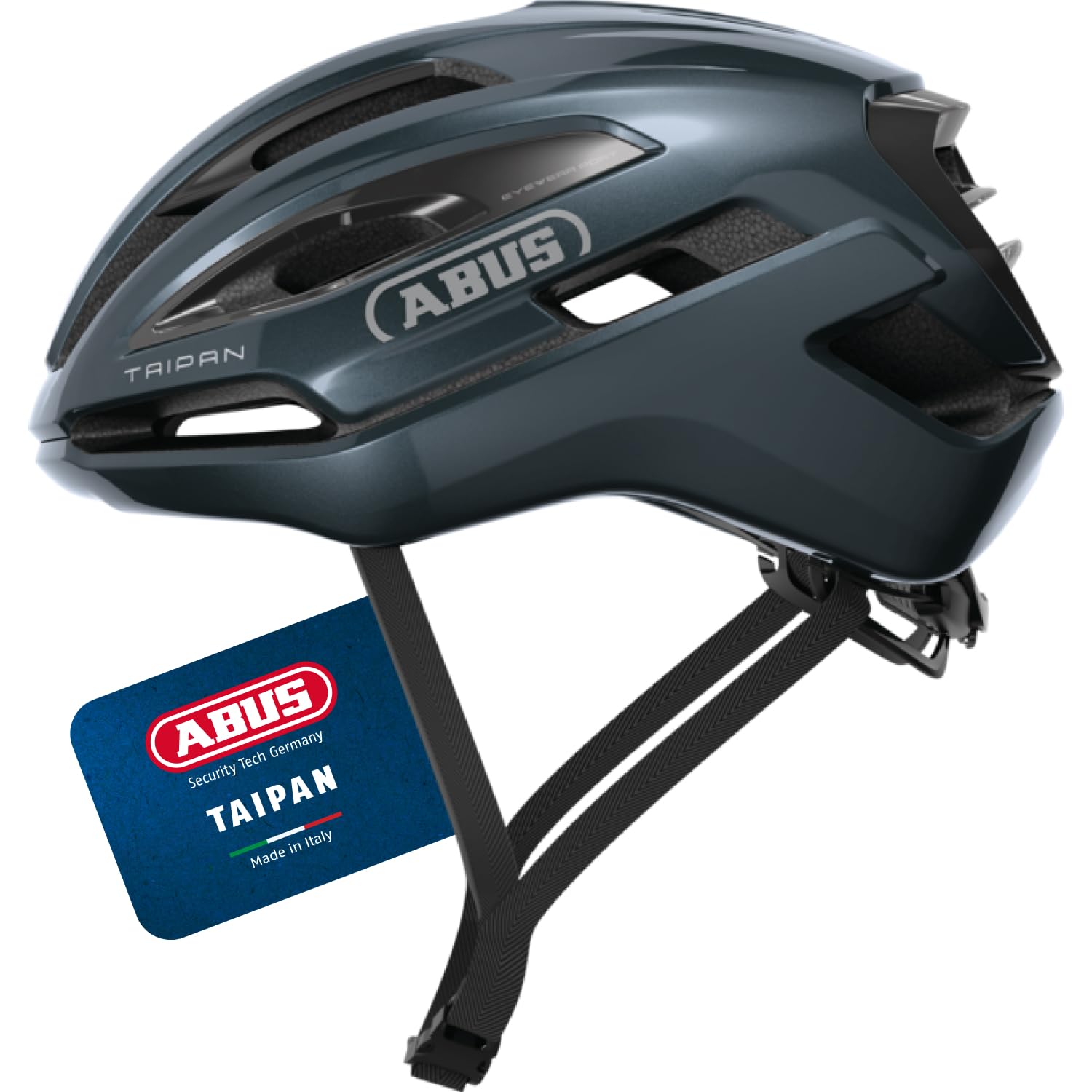 ABUS Taipan gravel helmet – bike helmet for gravel biking – lightweight, versatile and well ventilated – with glasses holder – for teenagers, women and men – size M, blue