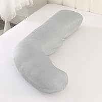 Vista 9 de BATTOP Almohadas de embarazo para dormir, almohada de maternidad con funda de enfriamiento, soporte para vientre, caderas, piernas, imprescindible