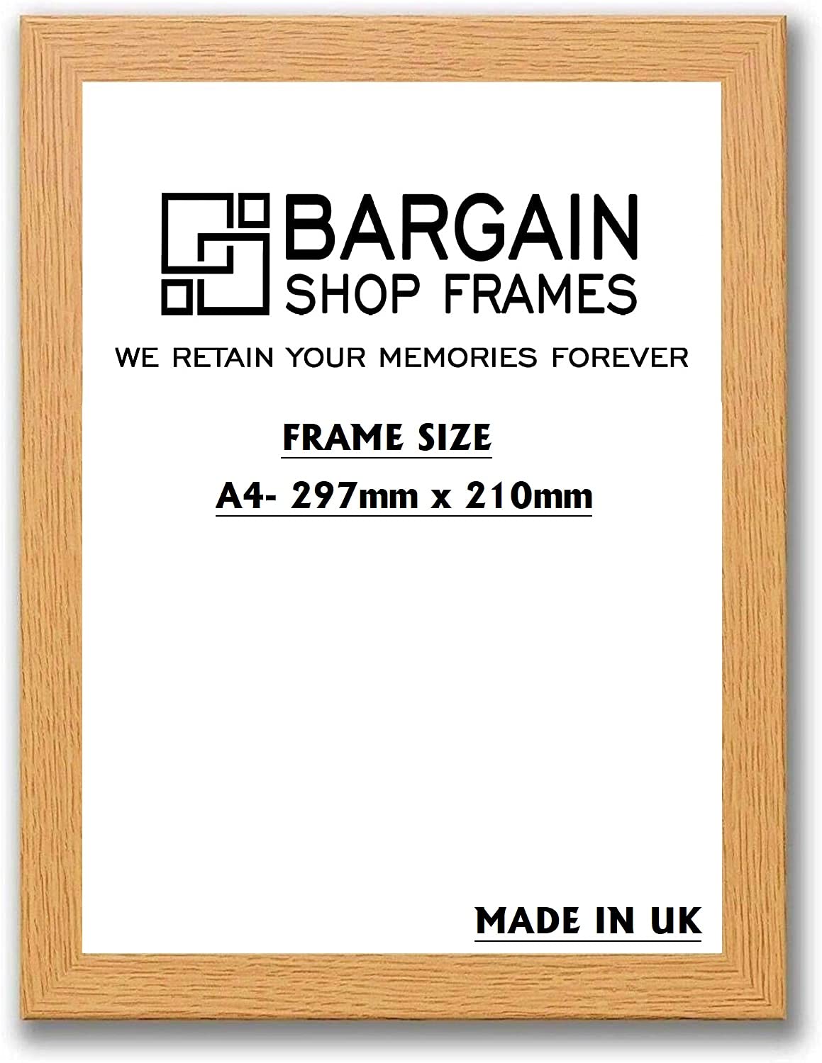 Bargain Shop Az Oak Wooden Effect Picture Photo Poster Frames (A4 (8.25"X11.75") (297Mm X210mm))
