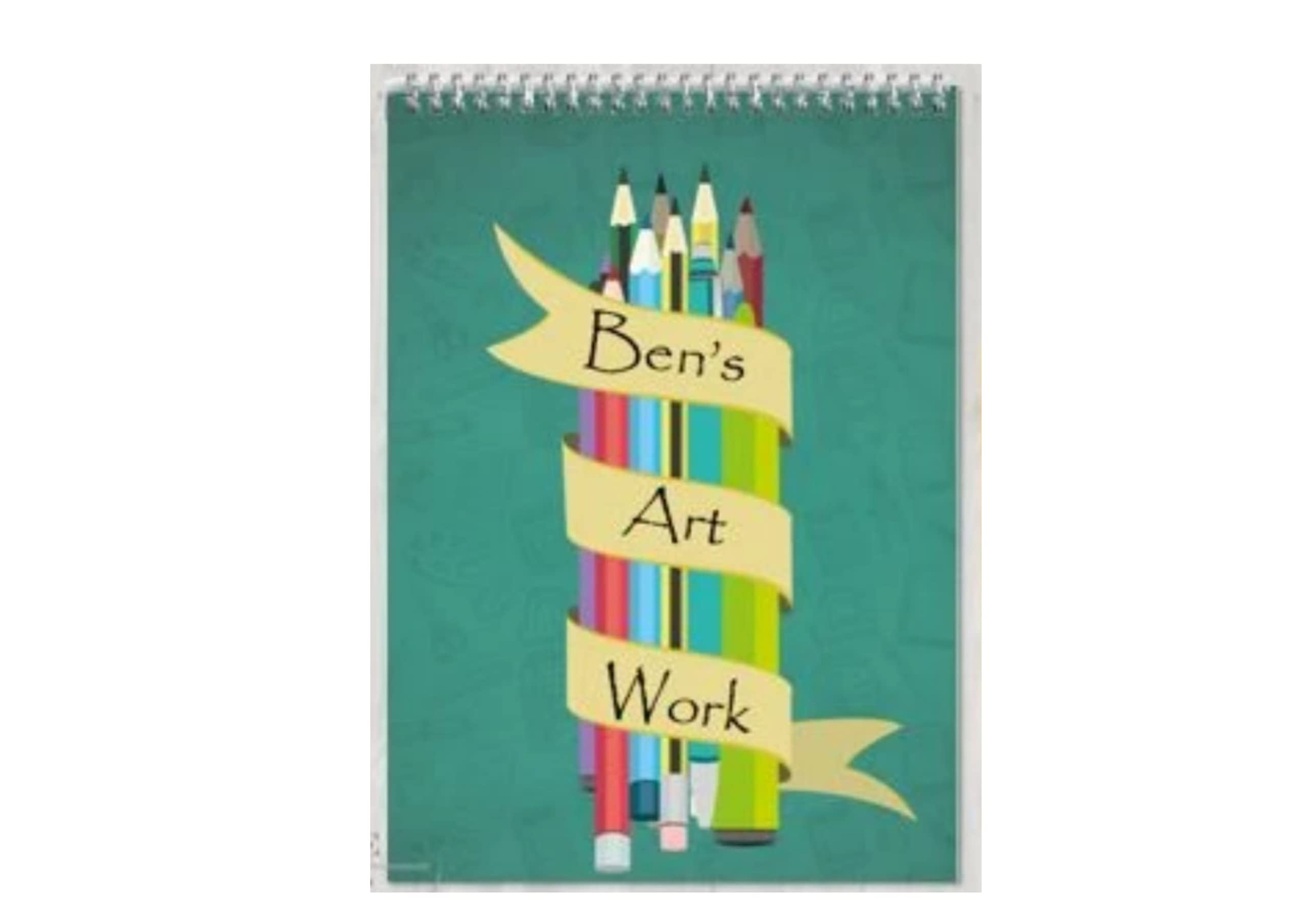 Personalised A4 Wire Bound Sketch Pad/Drawing Book Pencils