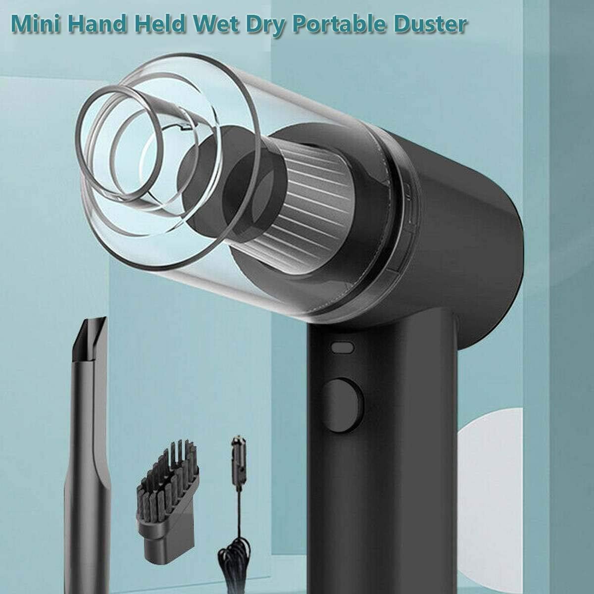 2 in 1 Car Dry Wet Vacuum Cleaner 4500Pa Strong Power Car LED Vacuum Cleaner Portable Car Home Handheld Vacuum Cleaner