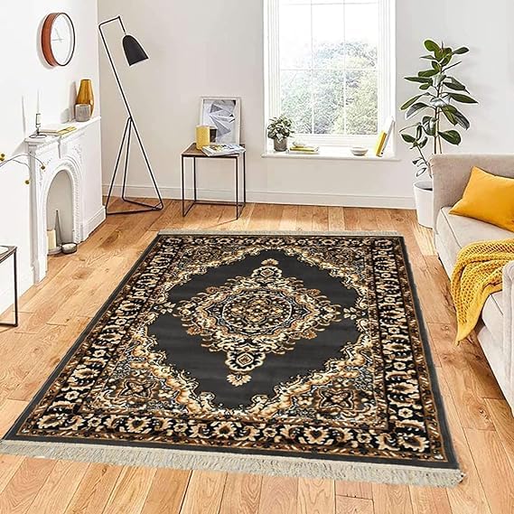 Image of Soft Washable Beautiful Acrylic Rugs for Home Decor Living Room 5x7 feet (150 x 200 CM) Grey