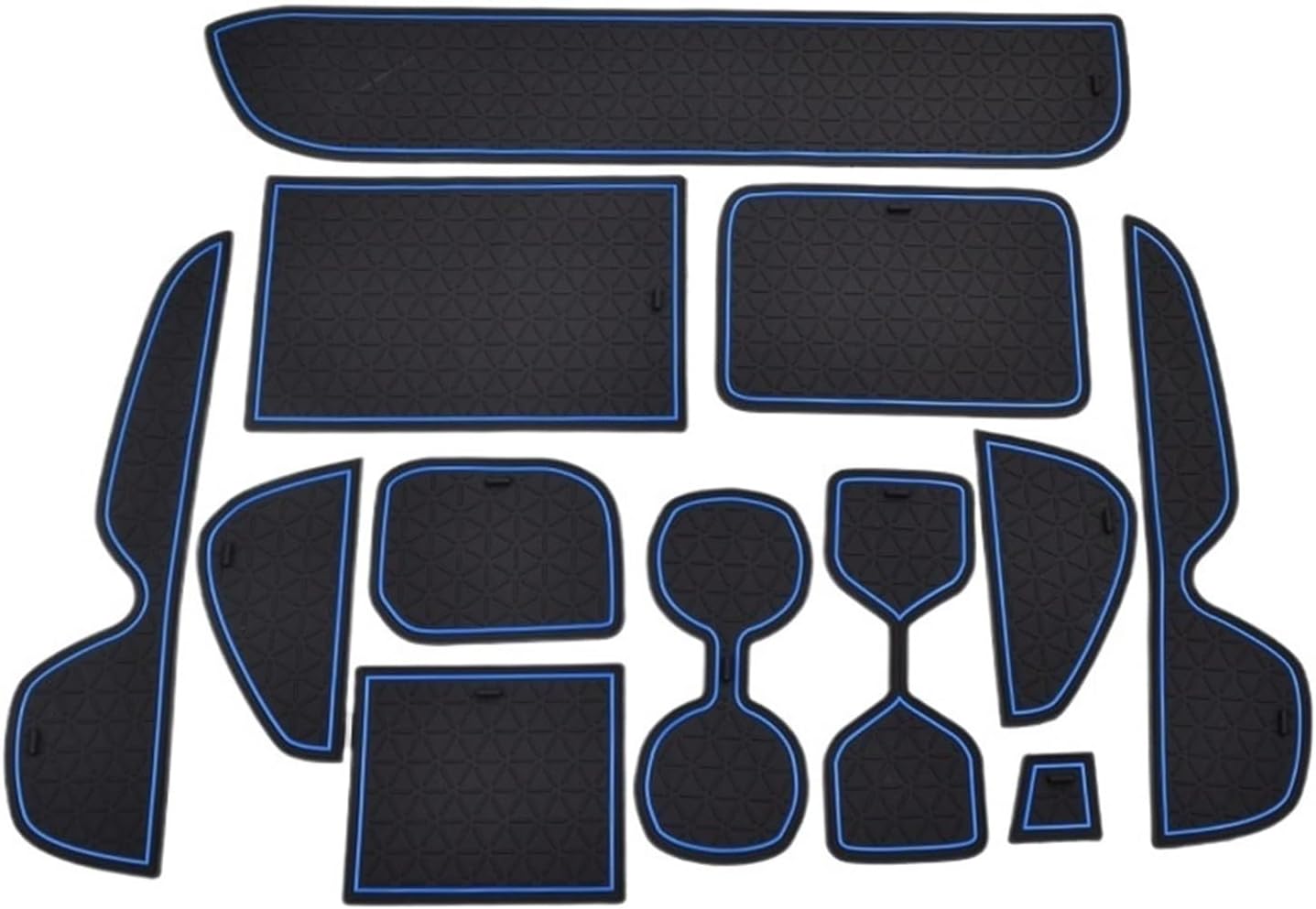 Compatible with Toyota RAV4 XA50 RAV 4 Door Groove mat Anti Slip Rubber gate Slot pad car nterior car-Styling Accessories 2019 2020(Blue RHD)