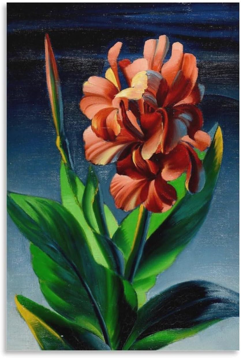 Waeta Rnvzx Red Vladimir Tretchikoff Canna Art Print Flower Poster Wall Art 50X70cm