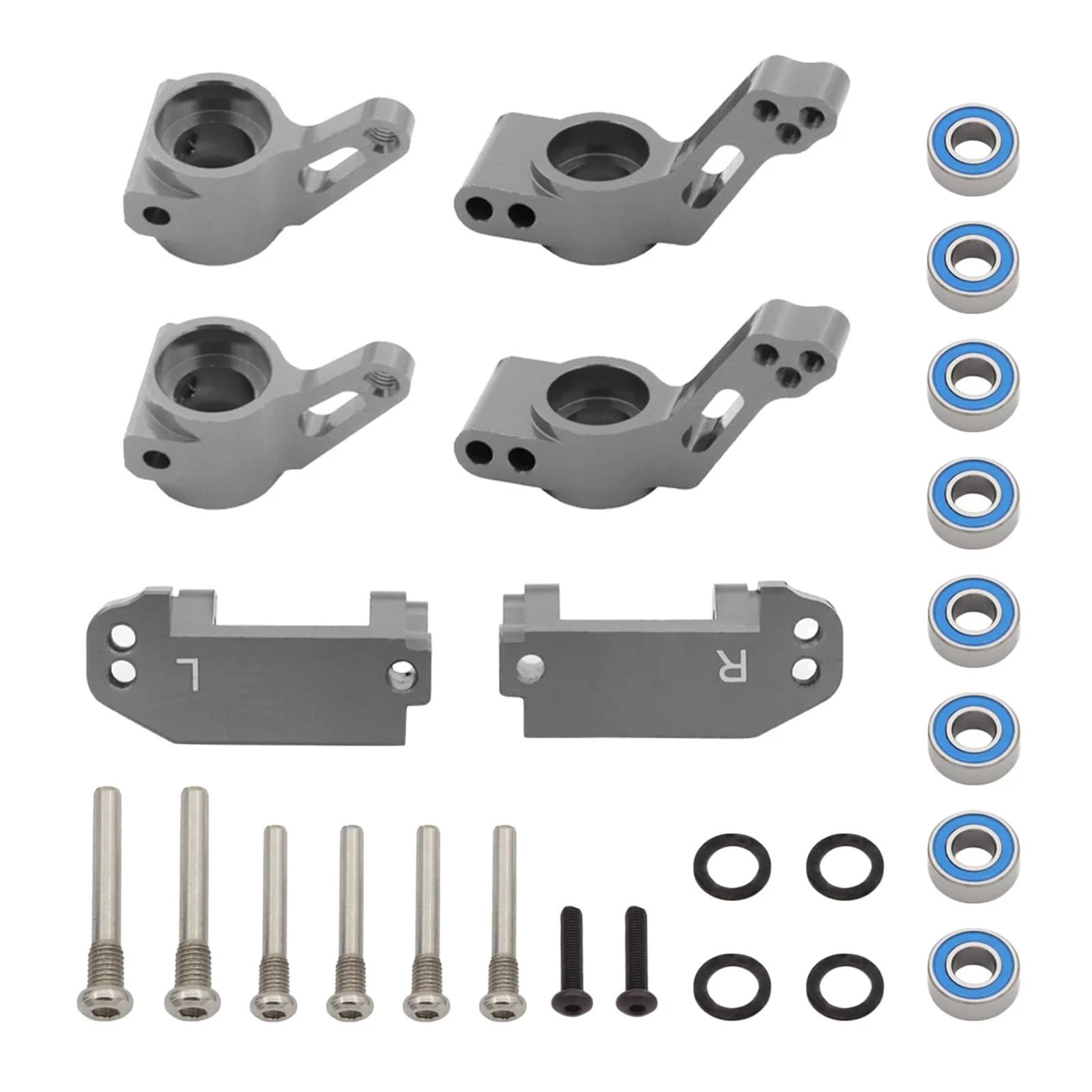 For Traxxas 2WD For Slash For Stampede For Rustler 1/10 Metal Front Steering Caster Block Rear Stub Axle Carriers Kit RC Car Parts Rc Steering Block