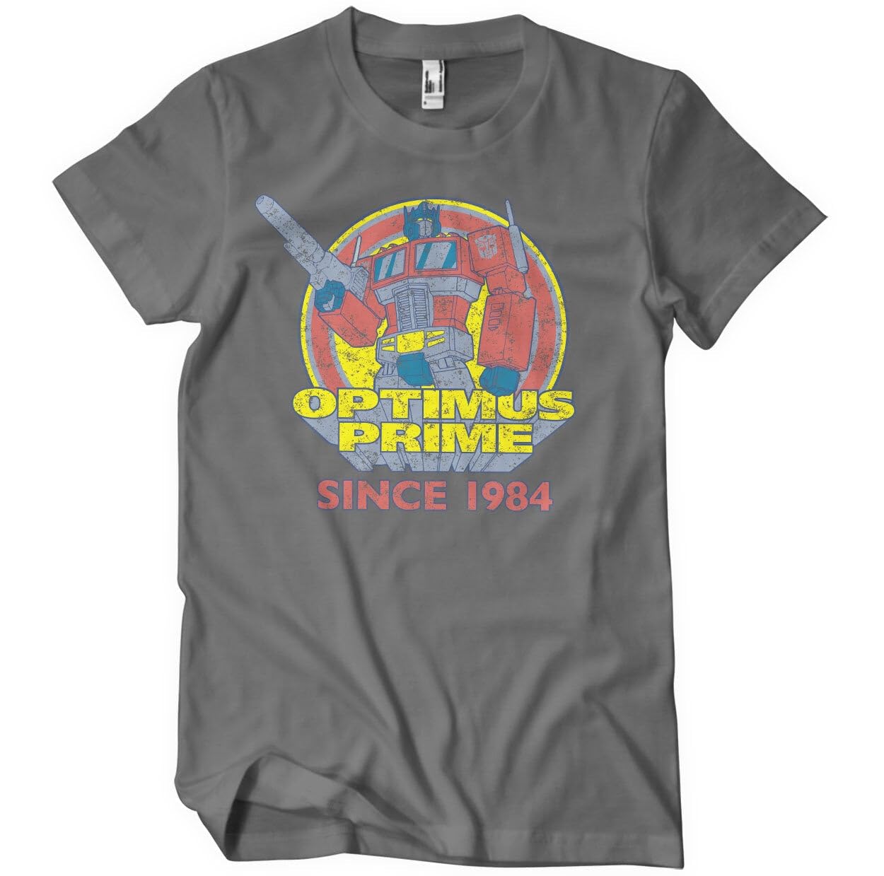 Transformers Men's Dark Grey Officially Licensed Optimus Prime - Since 1984 T-Shirt (Dark Grey), Medium