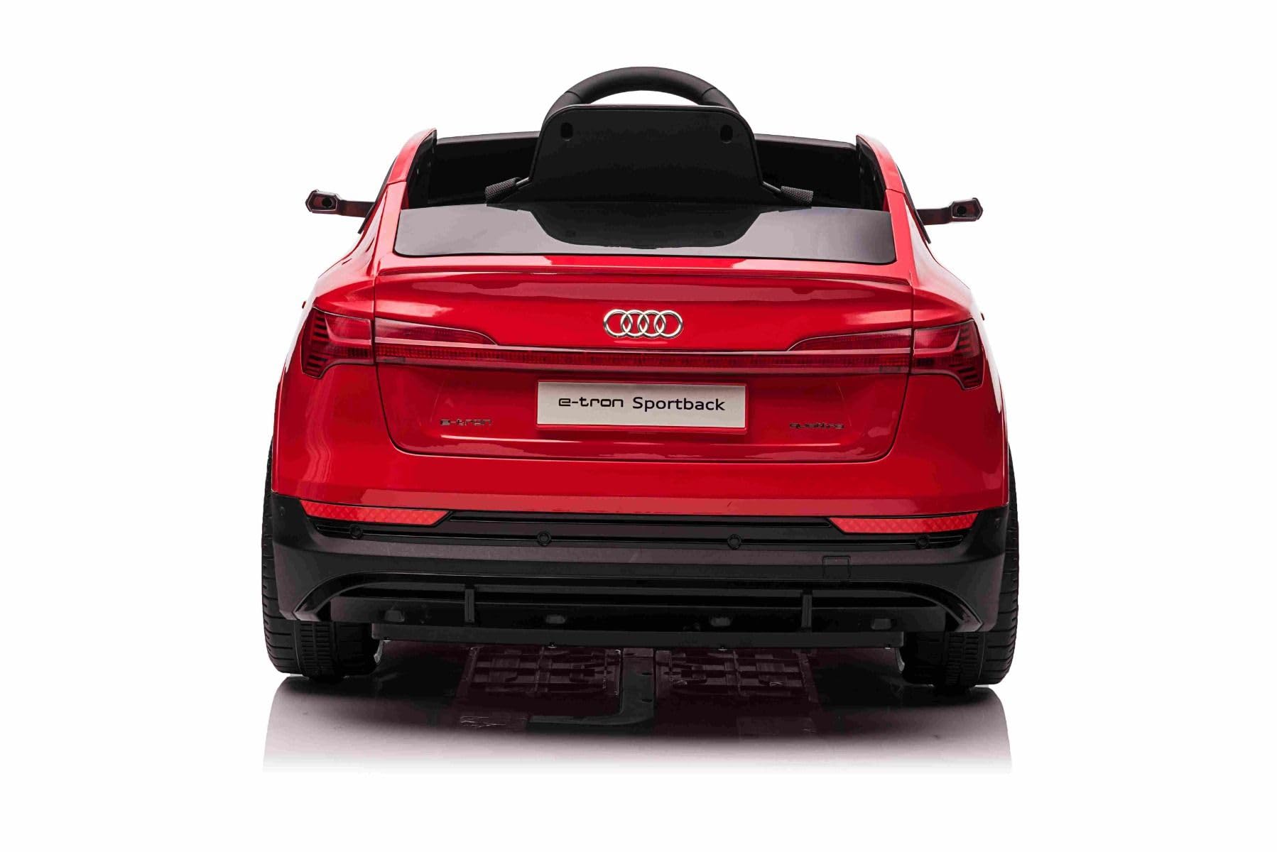 Voiture électrique pour Enfants 12V Audi E-tron Sportback, Rouge, avéc télécommande 2,4 GHz, Mp3/USB/AUX, Suspension, Batterie Lithium, éclairage LED, 2 x 25W Moteurs, Licence Originale