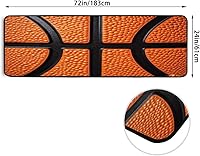 Vista 3 de Alfombra de pasillo larga de cuero para baloncesto, alfombra deportiva de 2 x 6 pies, antideslizante, alfombra de pasillo para sala de estar