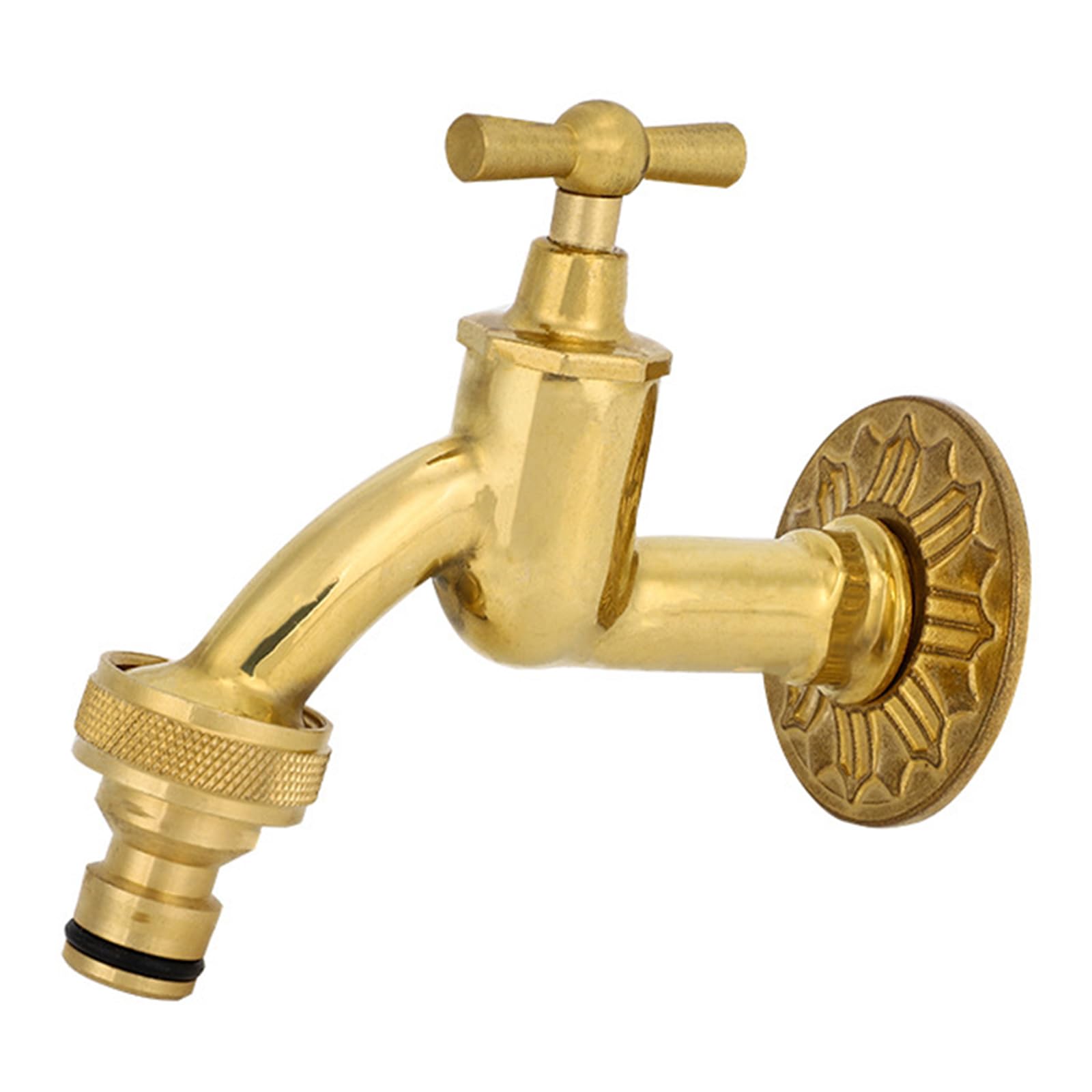 Rubinetti da giardino in ottone for esterni Rubinetti da giardino da 1/2 pollice Rubinetto singolo for acqua fredda montato a parete for esterni Rubinetto for acqua for esterni in ottone resistente al
