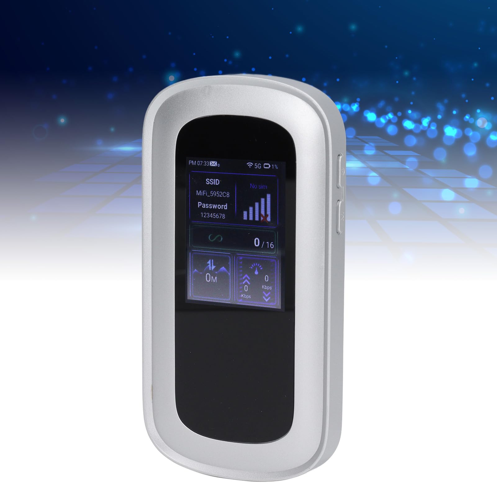 SENECESLI VALLATO Hotspot WiFi, Supporto a 16 Dispositivi USB Ad Alta velocità USB CHARGGING 5G WiFi Hotspot IP54 Impermeabile con Slot della Scheda SIM per Telefono per Laptop