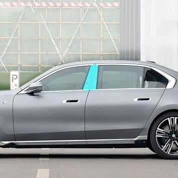 Car Exterior A/B Window Pillar Anti Scratch Transparent TPU Protection Film,for BMW G70 i7 Series 7 2023