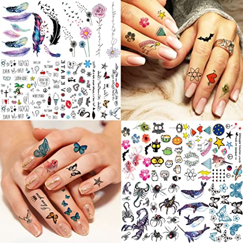 Shegazzi 38 Sheets Peony Rose Flower Temporary Tattoos For Women Adults Thigh, 3D Butterfly Lavander Fake Tattoos Girls Arm Sleeve, Realistic Watercolor Floral Temp Tattoo Sticker Finger Neck Tatoos #TOP5
