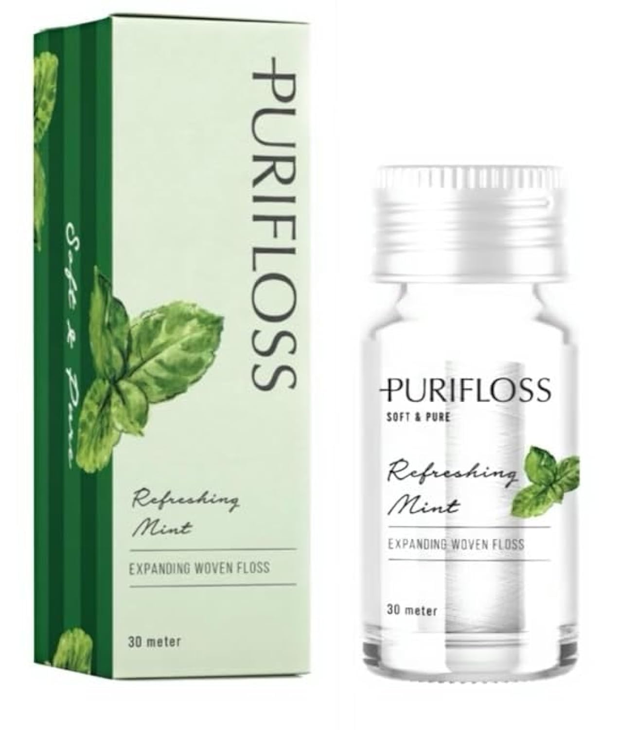 PURIFLOSS Premium Expanding Woven Dental Floss – PTFE & PFAS Free – Mint Flavor, Eco-Friendly, Vegan, Cruelty-Free – Dentist Recommended – 33 Yards (2