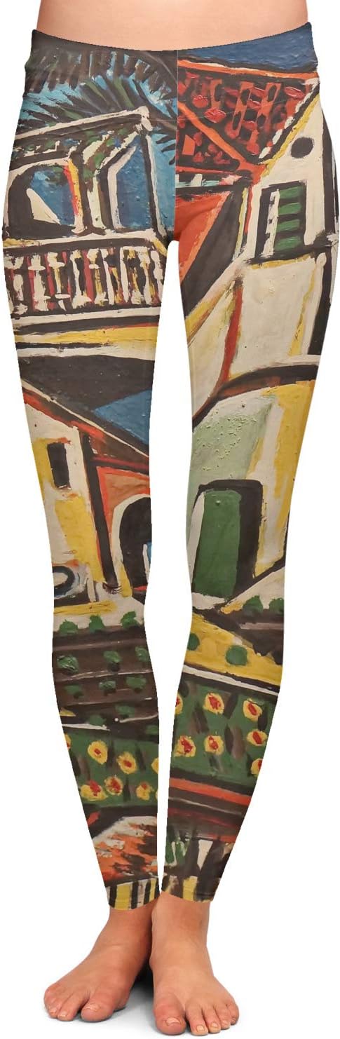 Mediterranean Landscape by Pablo Picasso Ladies Leggings - Medium Multi