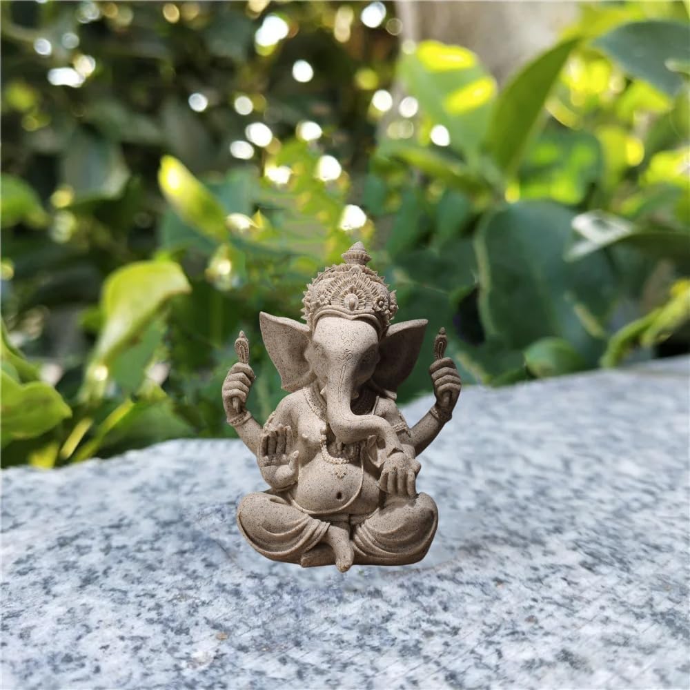 Amazon.co.jp: Yuzhiye ガネーシャ 置物 インドの神様 ゾウ ガネーシャ