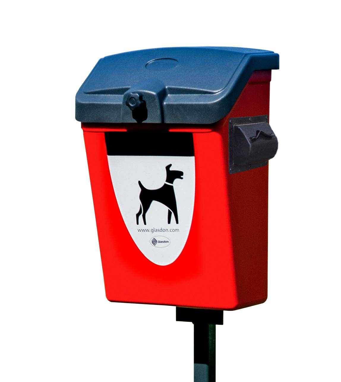 Fido Pet Waste Station – Green or Red – Wall or Post Mounting Kit – Plastic – 1000 Dog Waste Pick up Bags – 7 gallons (Red, Post-Mounting Kit)