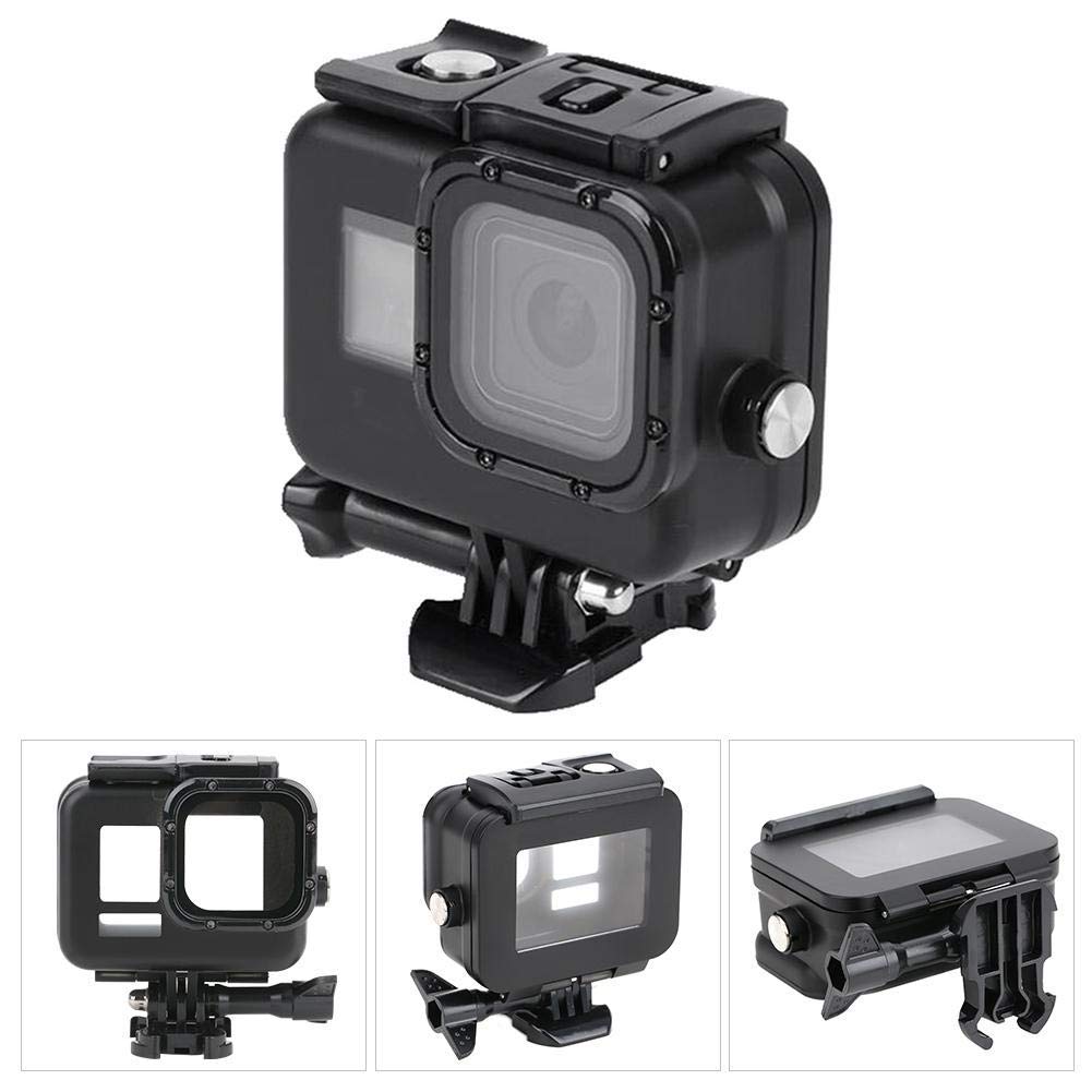 Yunir Custodia Impermeabile Nera, Custodia Protettiva Subacquea da Immersione Impermeabile da 60 m di profondità per 8 Action Camera Nera, per Immersioni, Surf, Snorkeling, Nuoto