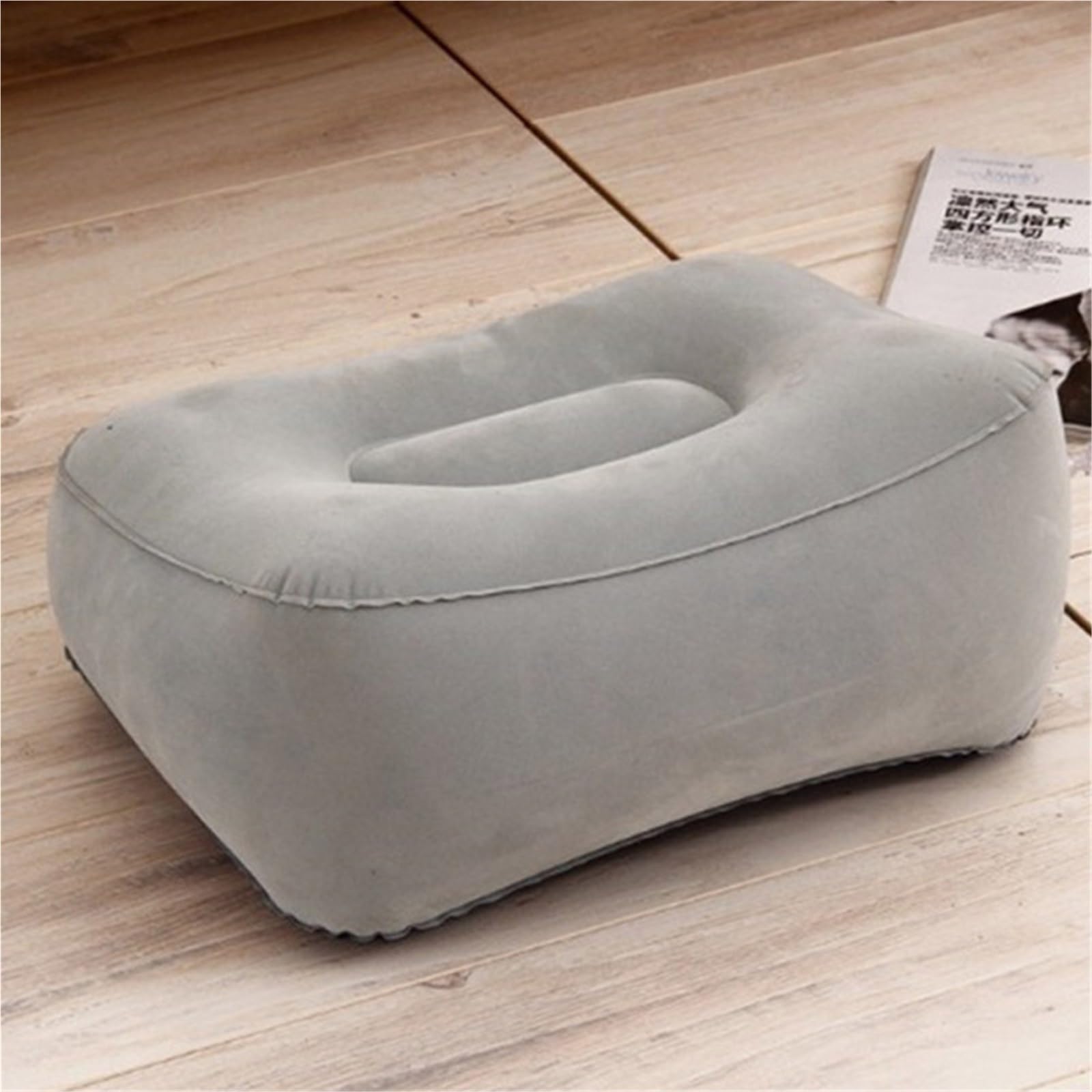 Reposapiés Avión Reposapiés Inflable for Oficina, Almohada Inflable for reposapiés de avión, reposapiés de Viaje, Taburete reclinable, cojín de relajación for Vuelo(Purple)