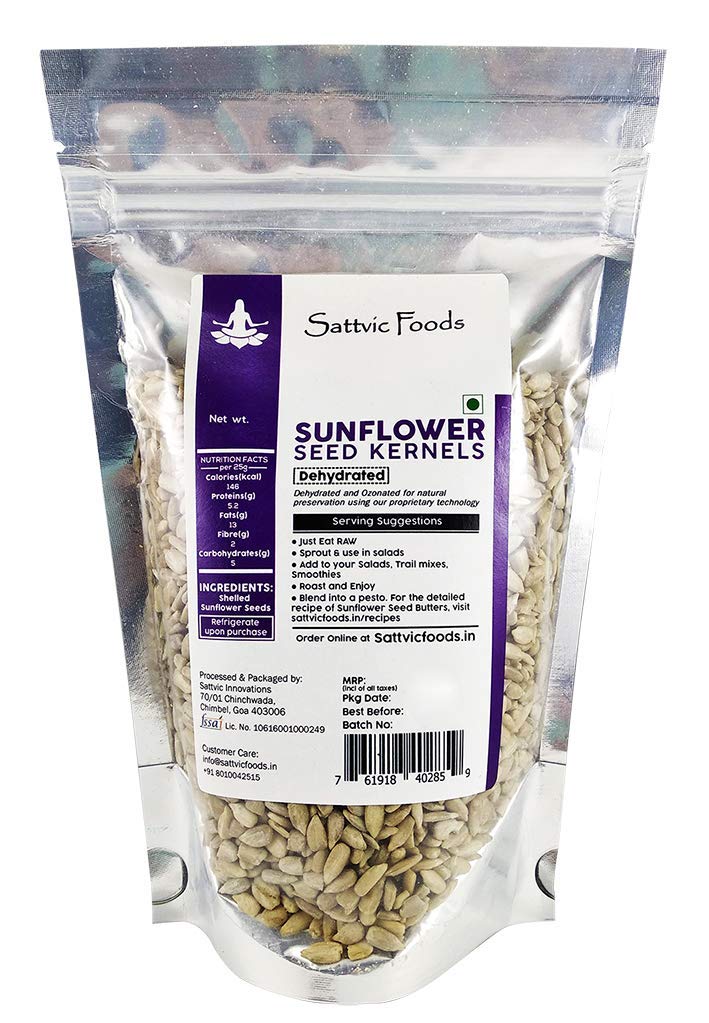 Sattvic Foods Raw Sunflower Seeds Dehydrated/Ozonated (750 g) 100