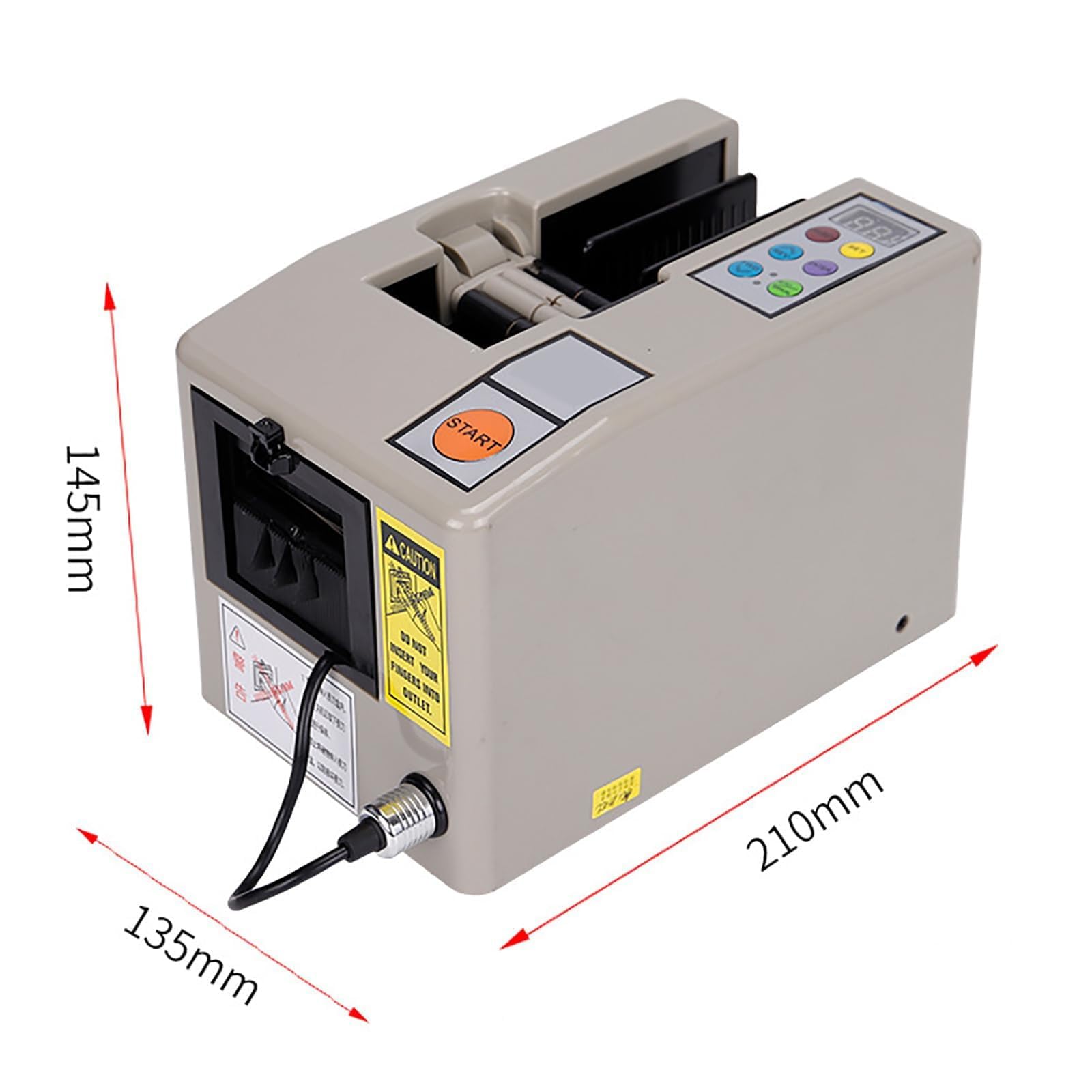Dispensador de cinta eléctrica para embalaje, oficina y uso escolar, cortador automático de adhesivo con función de memoria y pantalla LED