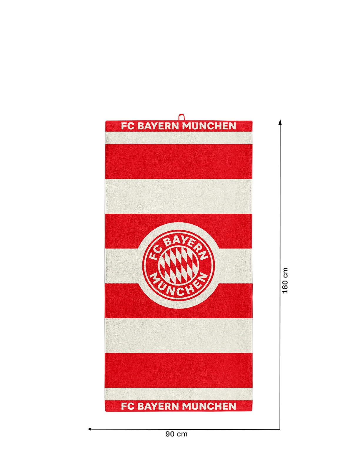 FC Bayern München Asciugamano da bagno, asciugamano | telo doccia | rosso/bianco | 180 x 90 cm