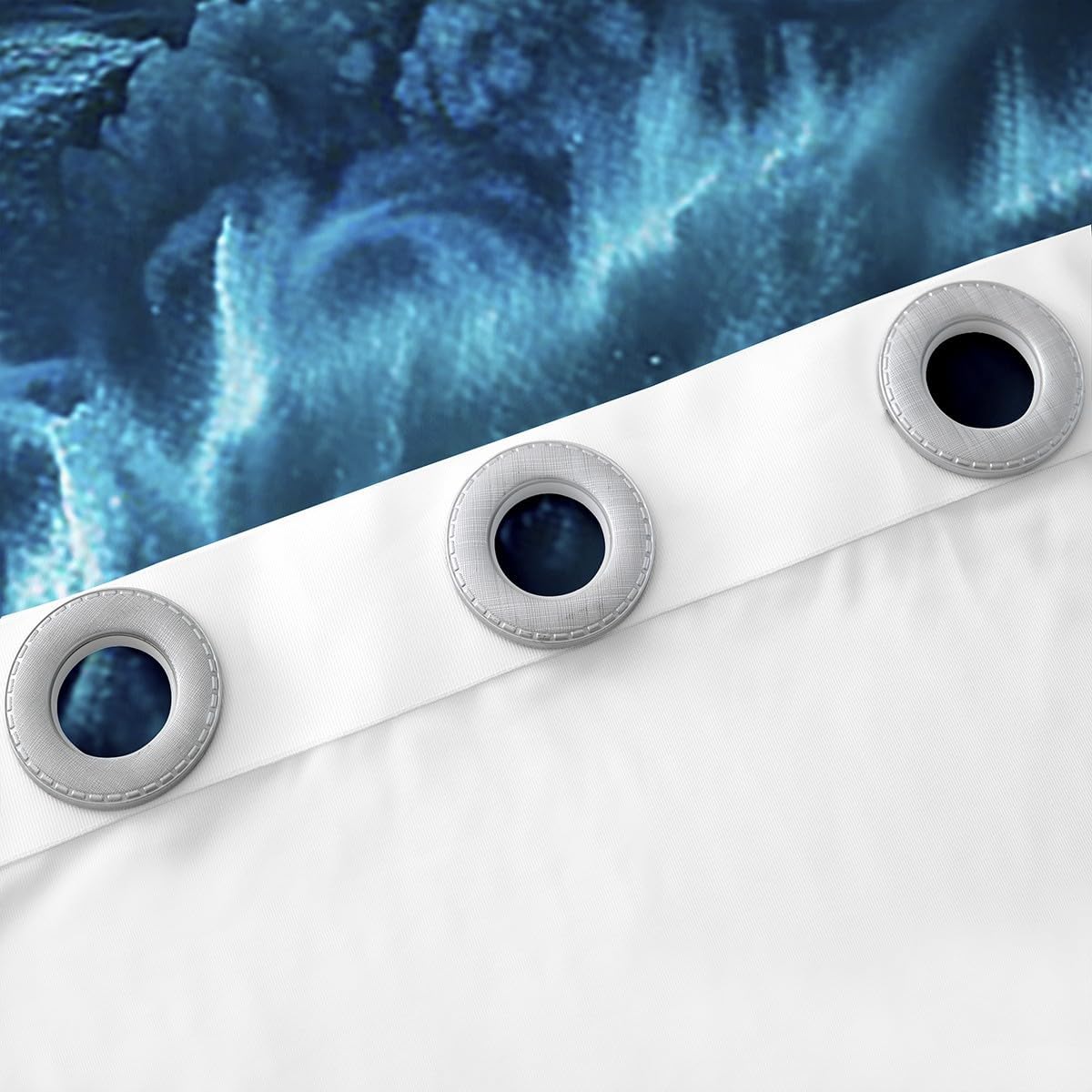 Manfei Tornado Kids Window Curtains,Lightning Flash Natural Disaster Rustic Window Drapes for Boys Girls,Cloud Wind Nature Blue Retro Window Treatments Grommet Top 2 Panel Set,38Wx45L inch