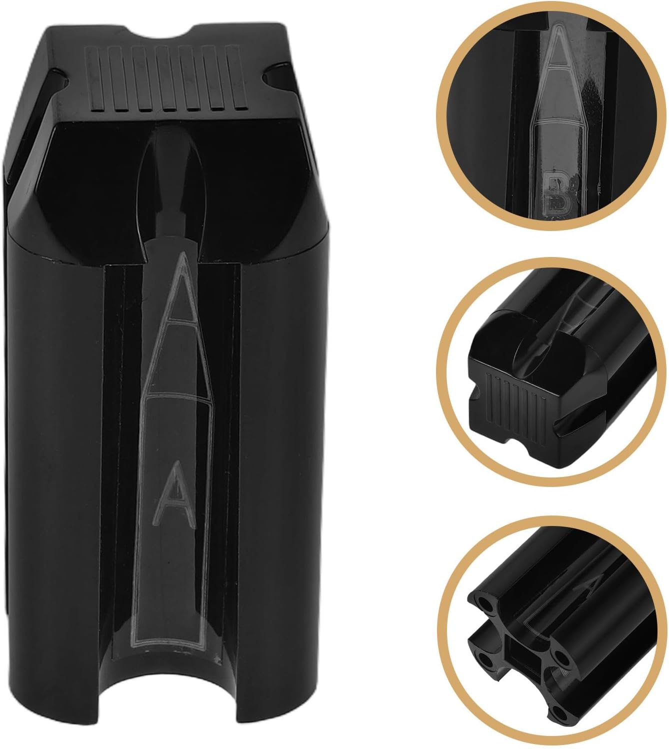 Eyebrow Pencil Sharpener and Makeup Pencil Shaper Compact Salon Sharpener with Built-in Cleaning Tool for Women