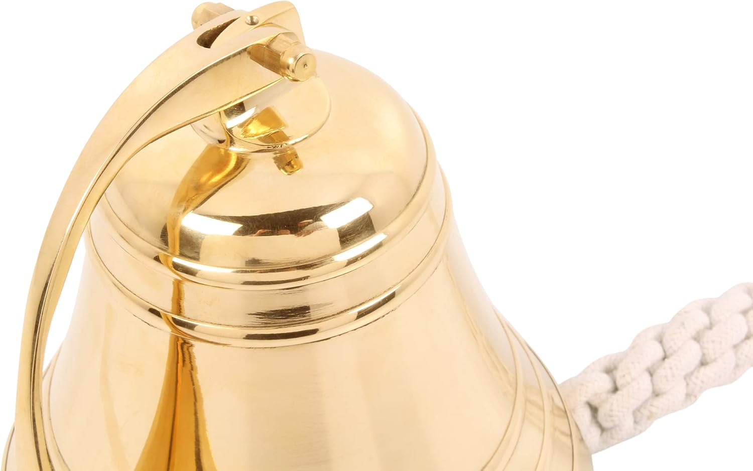 Super Loud Solid Brass Ship Bell 6", Large Nautical Brass Bell Heavy