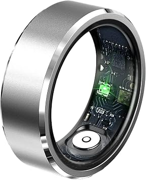 Smart Health Ring Sleep Monitor, Heart Rate Ring, Vital Sign Tool, Pulse Tracker Kit | Kit for Swimming, Hiking, Daily Commute, Workout, Exercise