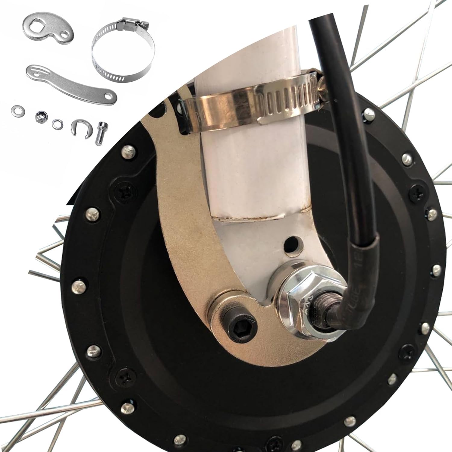 Wjelet Set di 2 bracci di coppia per Ebike, braccio di coppia per Ebike Heavy Duty, kit di conversione universale per biciclette elettriche