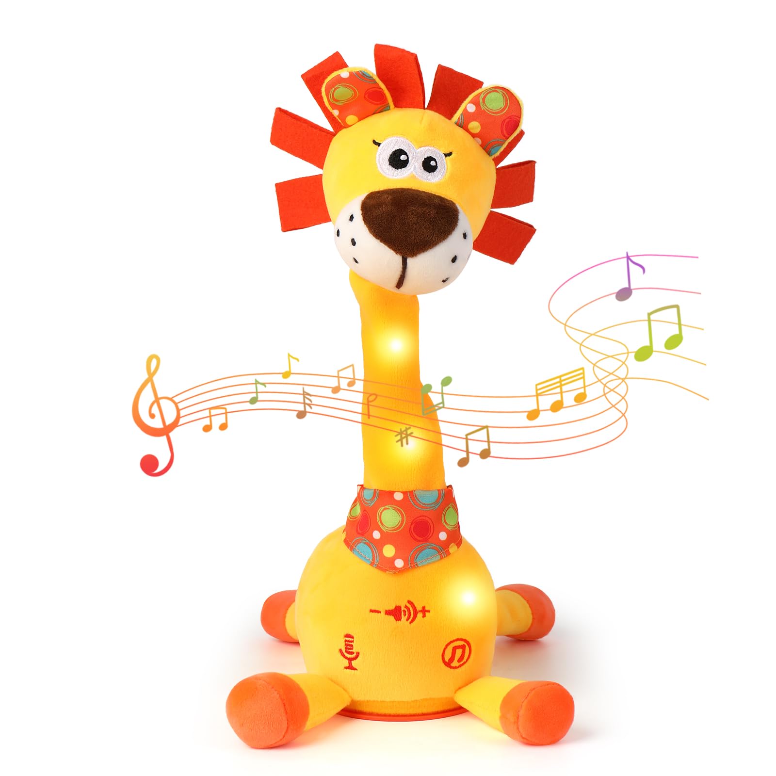 Edencomer Tanzende Löwe Spielzeug, Singender Sprechende Musik Kuscheltier Löwe, Lautstärke einstellbar, Interaktive Plüschtier für Kinder, Geschenke für Jungen Mädchen Erwachsene
