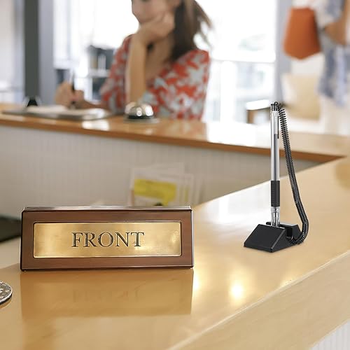 Miniatura 8 de NUOBESTY 3 unids seguros contrabolígrafos con cadena adhesiva de escritorio de tinta de gel pluma de seguridad titular de la pluma de soporte tipo