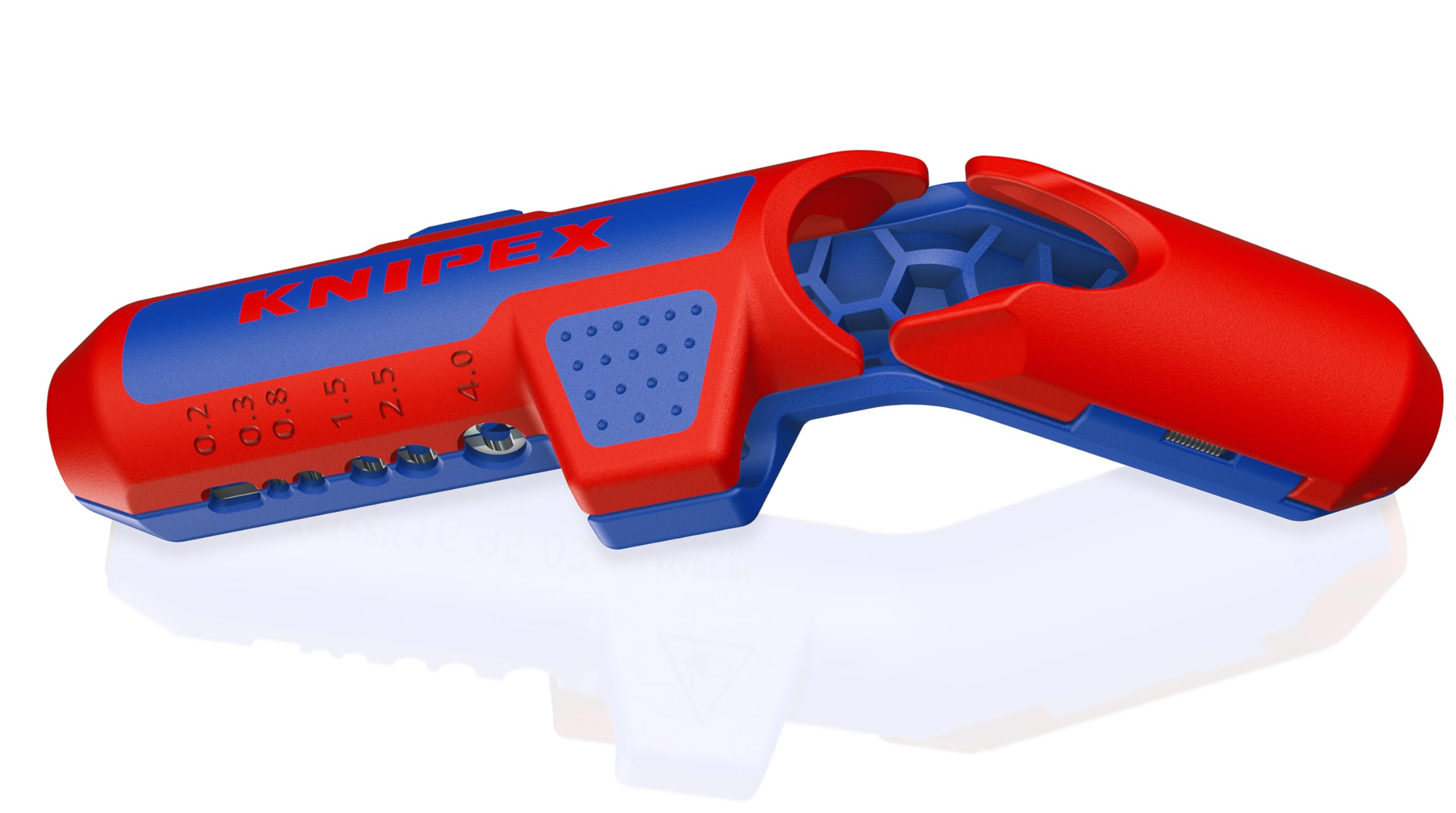 KNIPEX ErgoStrip PV Abmantelungswerkzeug, Abisolierwerkzeug, 135 mm, für PV-Kabel 4/6 mm², NYM-Kabel, Rundkabel 16 95 03 SB