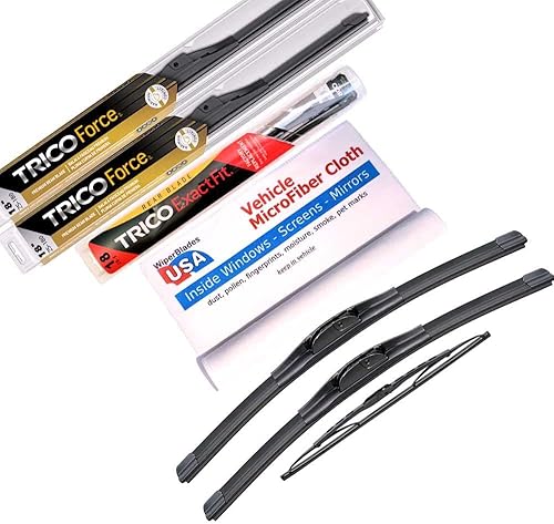 Miniatura 7 de Escobillas de limpiaparabrisas prémium para Nissan Frontier 2020, juego de limpiaparabrisas Trico Force con tela interior de microfibra