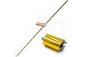 1 Pcs 150CM Golden Color Metal Appearing Cane with Free Gloves and Video Tutorial
